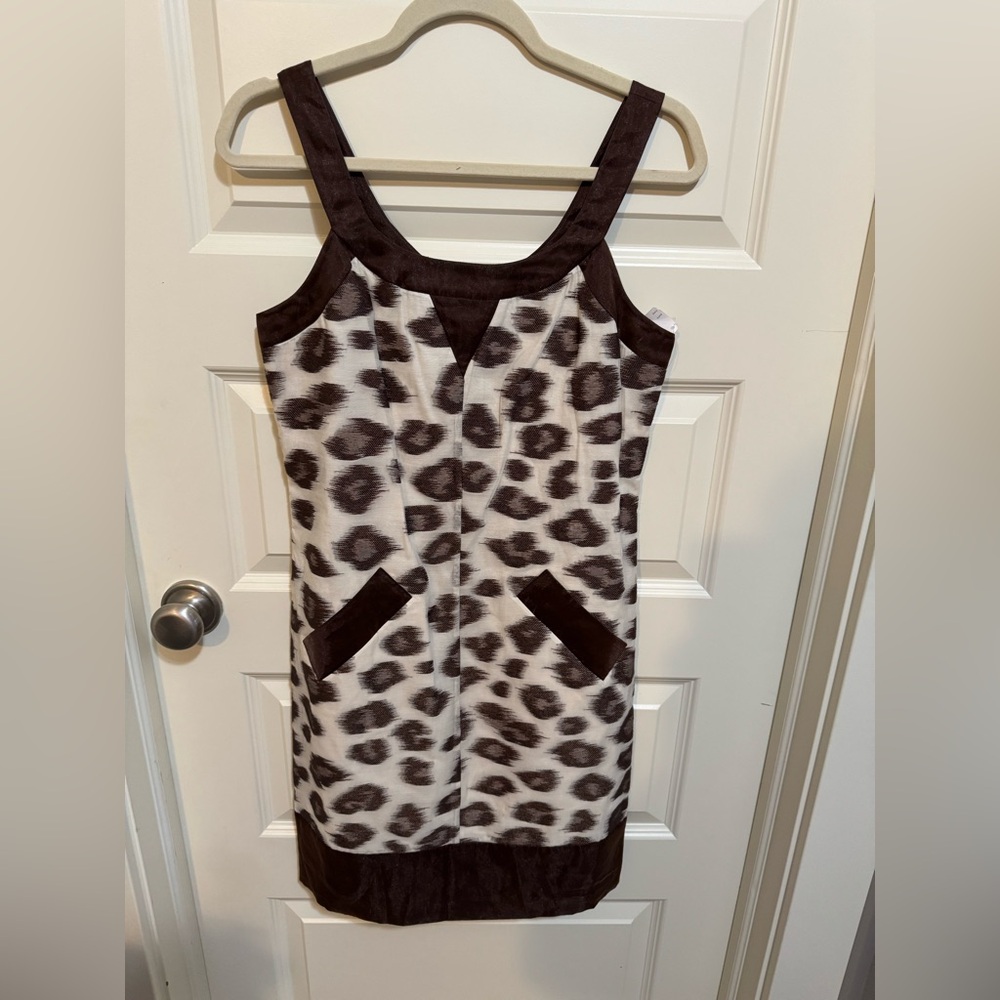 Diane Von Furstenberg 'Cookie' Leopard Print Tank Dress, Size 4